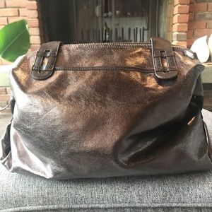 Stella&Dot Pewter Metallic Tote bag